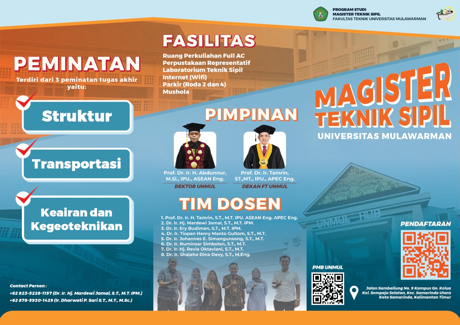 Leaflet Penerimaan Mahasiswa Baru Program Magister Teknik Sipil UNMUL